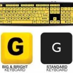 Big Letter Yellow Computer Keyboard