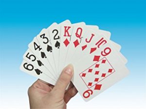 Large Print Playing Cards - Blue Backs