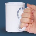 handSteady drinking mug
