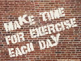 make time for exercise