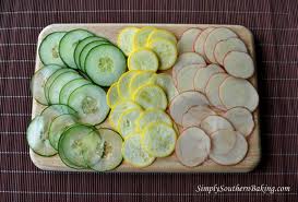 Prepared vegetables using a mandolin