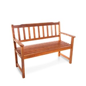 2 seater wooden garden seat