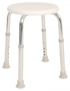 Height Adjustable Round Shower Stool