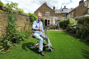 Patrick is pleased to be reunited with his disability scooter