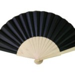 Wood and Fabric Hand Fan