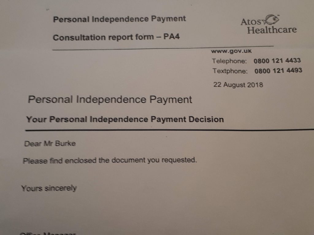 Assessment for my pip benefits