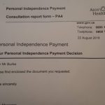 Assessment for my PIP benefits