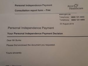 Assessment for my PIP benefits