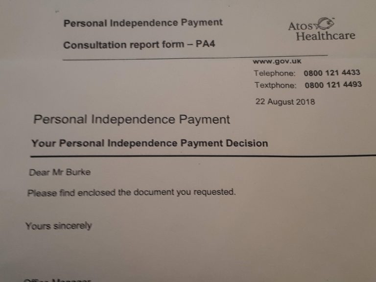 Assessment for my PIP benefits
