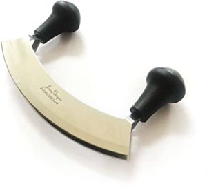 Black handled mezzaluna